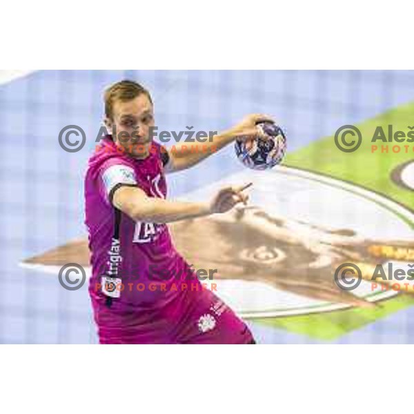 Celje’s Gal Marguc (11) in action during EHF Champions League match between Celje PL (Slovenia) and Meshkov Brest (Belarus) in Zlatorog Hall, Celje on October 14th, 2017