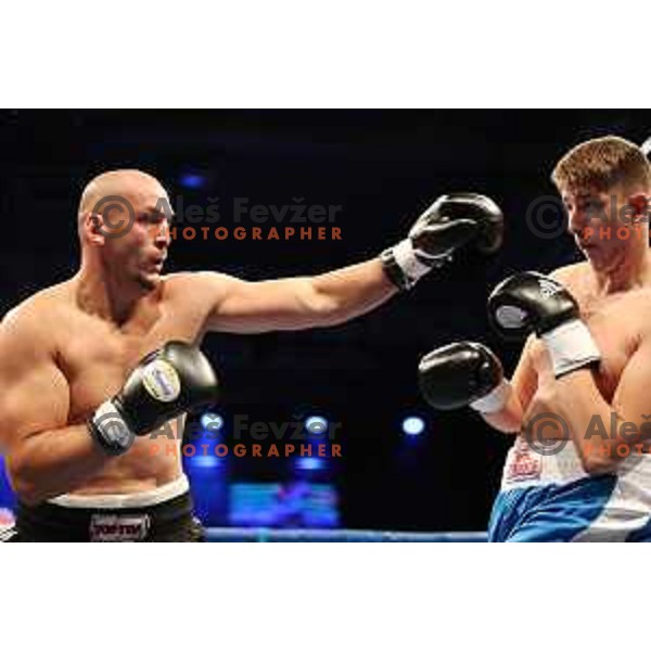 Edin Puhalo of BiH during Pro Box and MMA Cage Fight night in Tivoli Hall, Ljubljana, Slovenia on October 14, 2017