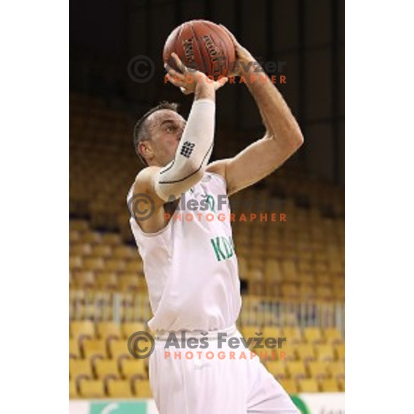 Jasmin Hukic of Ilirija in action during Nova KBM league basketball match between Ilirija and Rogaska in Tivoli Hall, Ljubljana, Slovenia on October 14, 2017