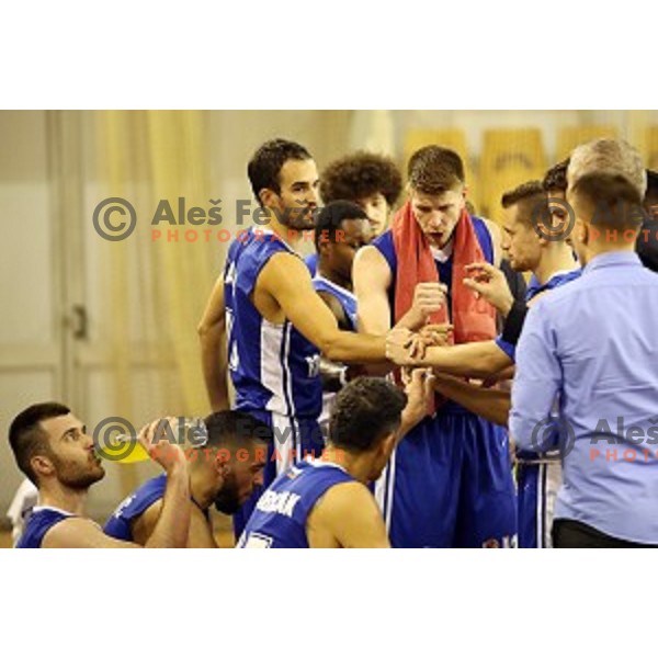 Ivan Batur of Rogaska in action during Nova KBM league basketball match between Ilirija and Rogaska in Tivoli Hall, Ljubljana, Slovenia on October 14, 2017