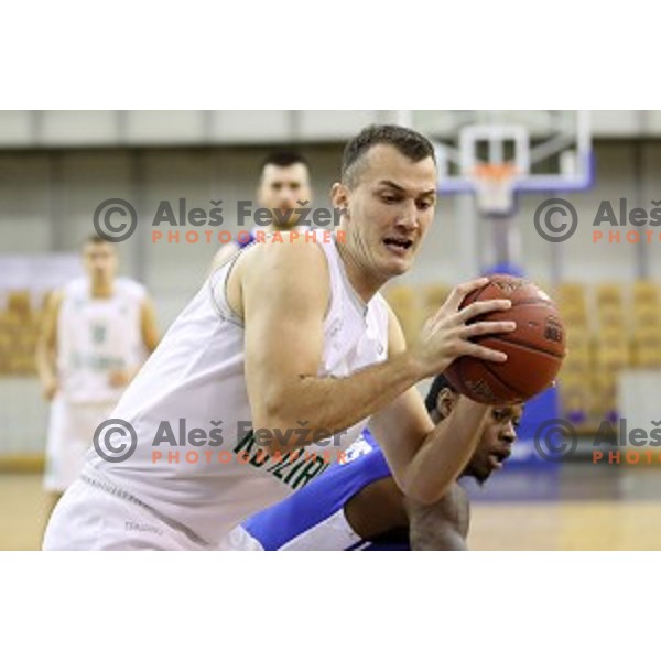 Haris Cucovic of Ilirija in action during Nova KBM league basketball match between Ilirija and Rogaska in Tivoli Hall, Ljubljana, Slovenia on October 14, 2017