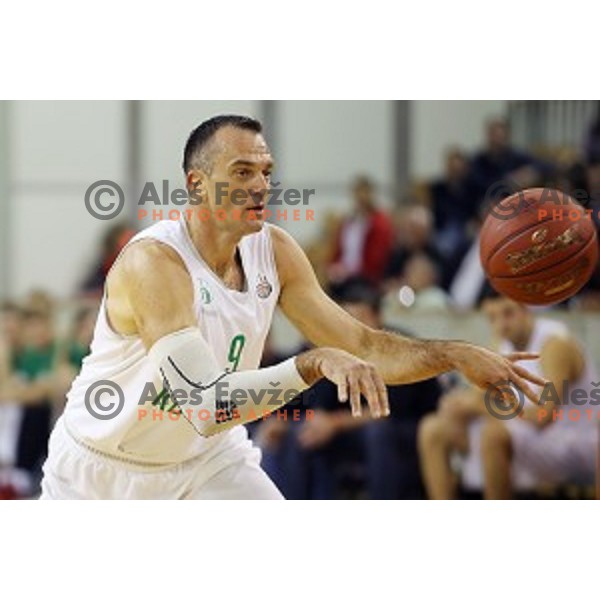 Jasmin Hukic of Ilirija in action during Nova KBM league basketball match between Ilirija and Rogaska in Tivoli Hall, Ljubljana, Slovenia on October 14, 2017