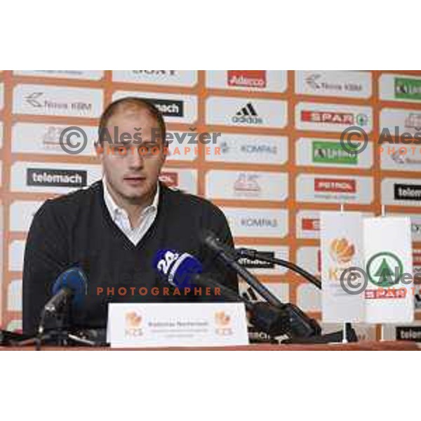 Raso Nesterovic, secretary general of Slovenian Basketball Federation during press conference KZS in Ljubljana on October 19, 2017