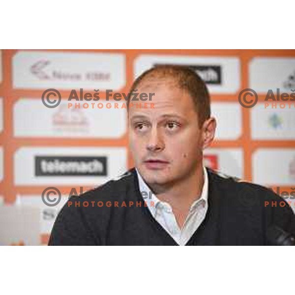 Raso Nesterovic, secretary general of Slovenian Basketball Federation during press conference KZS in Ljubljana on October 19, 2017