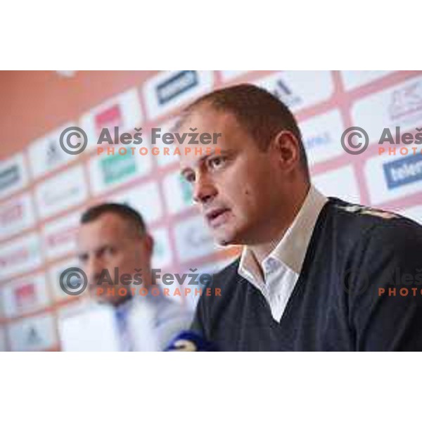Raso Nesterovic, secretary general of Slovenian Basketball Federation during press conference KZS in Ljubljana on October 19, 2017