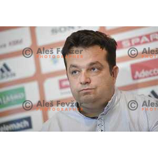 Damir Grgic, head coach of Slovenian Women\'s Basketball Team during press conference KZS in Ljubljana on October 19, 2017