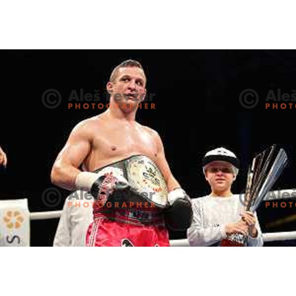 Miran Fabjan during CFC K1 fight in Tivoli Hall, Ljubljana, Slovenia on October 14, 2017