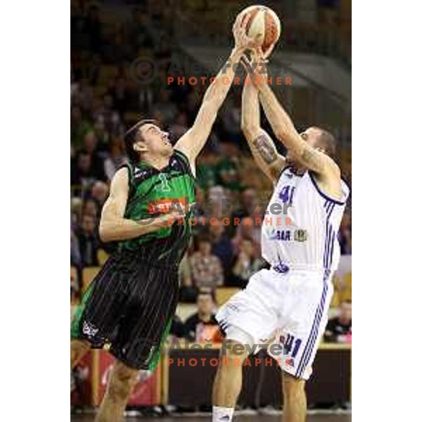 Erjon Kastrati of Petrol Olimpija in action during ABA league basketball match between Petrol Olimpija and Mornar Bar in Tivoli Hall, Ljubljana on October 21, 2017