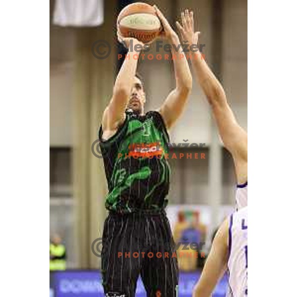 Domen Lorbek of Petrol Olimpija in action during ABA league basketball match between Petrol Olimpija and Mornar Bar in Tivoli Hall, Ljubljana on October 21, 2017