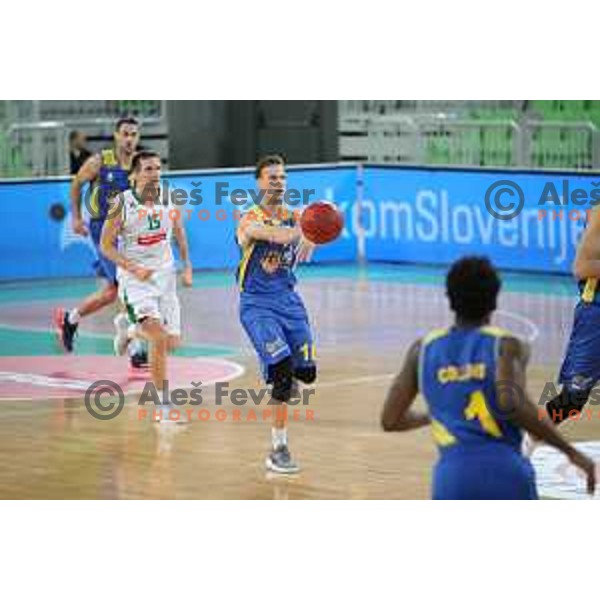 action during Nova KBM league basketball match between Petrol Olimpija and Hopsi Polzela in Stozice, Ljubljana, Slovenia on October 23,2017