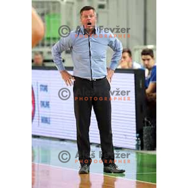 action during Nova KBM league basketball match between Petrol Olimpija and Hopsi Polzela in Stozice, Ljubljana, Slovenia on October 23,2017