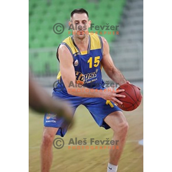 action during Nova KBM league basketball match between Petrol Olimpija and Hopsi Polzela in Stozice, Ljubljana, Slovenia on October 23,2017