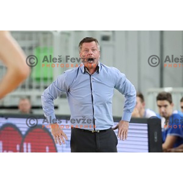 action during Nova KBM league basketball match between Petrol Olimpija and Hopsi Polzela in Stozice, Ljubljana, Slovenia on October 23,2017