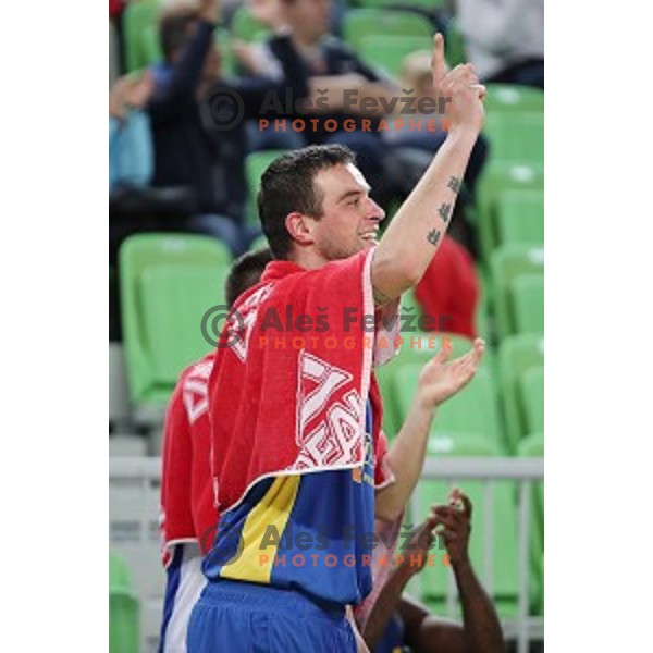 action during Nova KBM league basketball match between Petrol Olimpija and Hopsi Polzela in Stozice, Ljubljana, Slovenia on October 23,2017