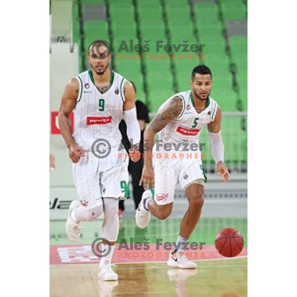 action during Nova KBM league basketball match between Petrol Olimpija and Hopsi Polzela in Stozice, Ljubljana, Slovenia on October 23,2017