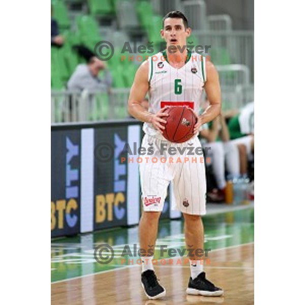 action during Nova KBM league basketball match between Petrol Olimpija and Hopsi Polzela in Stozice, Ljubljana, Slovenia on October 23,2017