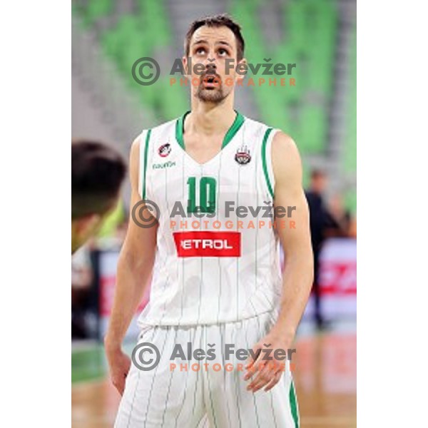 action during Nova KBM league basketball match between Petrol Olimpija and Hopsi Polzela in Stozice, Ljubljana, Slovenia on October 23,2017