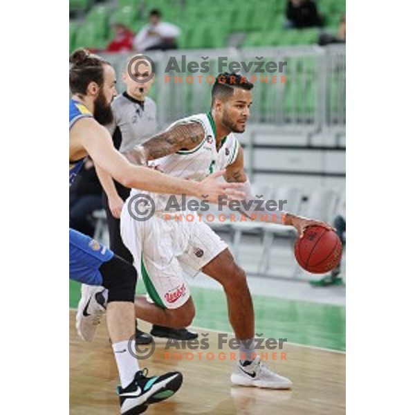 action during Nova KBM league basketball match between Petrol Olimpija and Hopsi Polzela in Stozice, Ljubljana, Slovenia on October 23,2017
