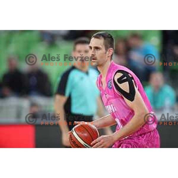Domen Lorbek of Petrol Olimpija in action during FIBA Champions League basketball match between Petrol Olimpija and Medi Bayreuth in Stozice Hall, Ljubljana on October 25, 2017