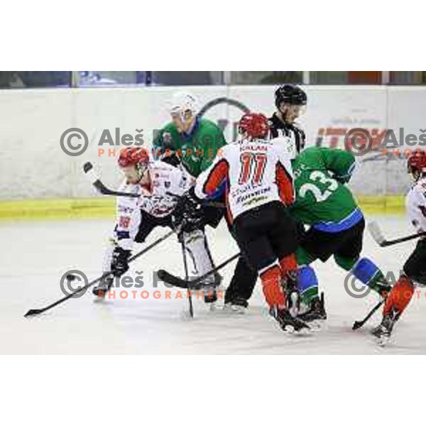 action during Alps League ice-hockey match between SZ Olimpija and SIJ Acroni Jesenice in Tivoli Hall, Ljubljana, Slovenia on October 25, 2017