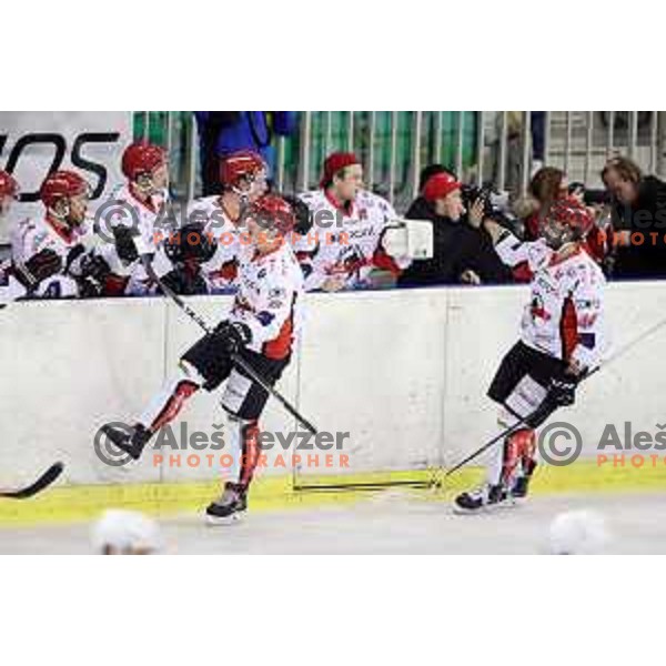  action during Alps League ice-hockey match between SZ Olimpija and SIJ Acroni Jesenice in Tivoli Hall, Ljubljana, Slovenia on October 25, 2017
