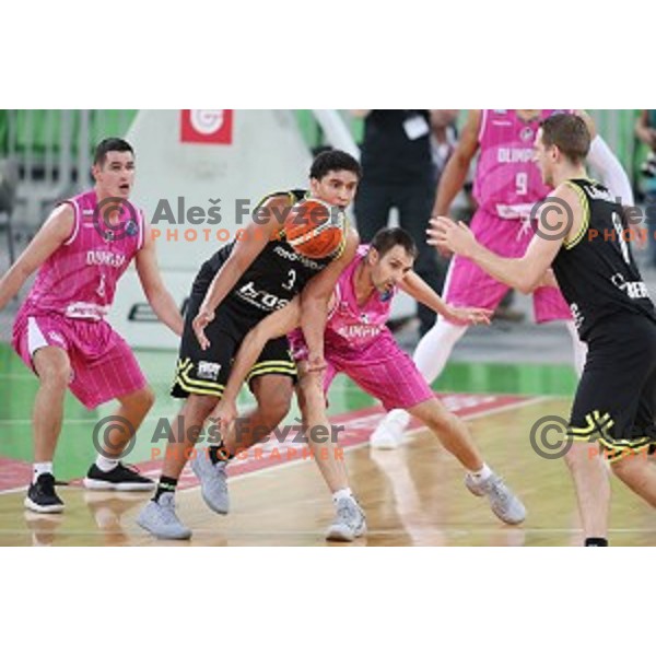 Domen Lorbek of Petrol Olimpija in action during FIBA Champions League basketball match between Petrol Olimpija and Medi Bayreuth in Stozice Hall, Ljubljana on October 25, 2017
