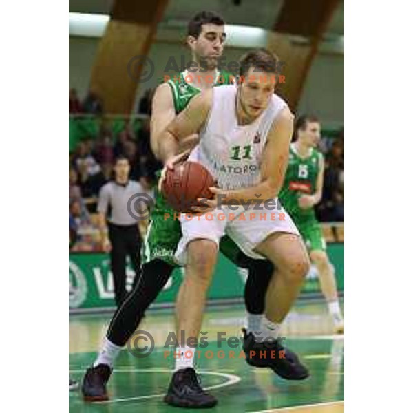 Irman Polutak of Zlatorog Lasko in action during Nova KBM league basketball match between Zlatorog Lasko and Petrol Olimpija in Tri Lilije Hall, Lasko, Slovenia on October 27 ,2017