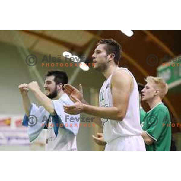 Irman Polutak of Zlatorog Lasko in action during Nova KBM league basketball match between Zlatorog Lasko and Petrol Olimpija in Tri Lilije Hall, Lasko, Slovenia on October 27 ,2017