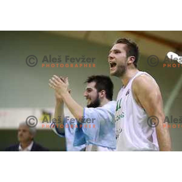 Irman Polutak of Zlatorog Lasko in action during Nova KBM league basketball match between Zlatorog Lasko and Petrol Olimpija in Tri Lilije Hall, Lasko, Slovenia on October 27 ,2017