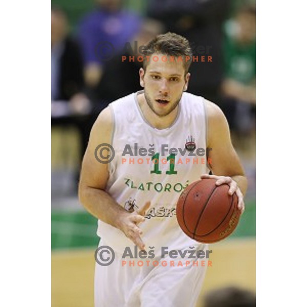 action during Nova KBM league basketball match between Zlatorog Lasko and Petrol Olimpija in Tri Lilije Hall, Lasko, Slovenia on October 27 ,2017