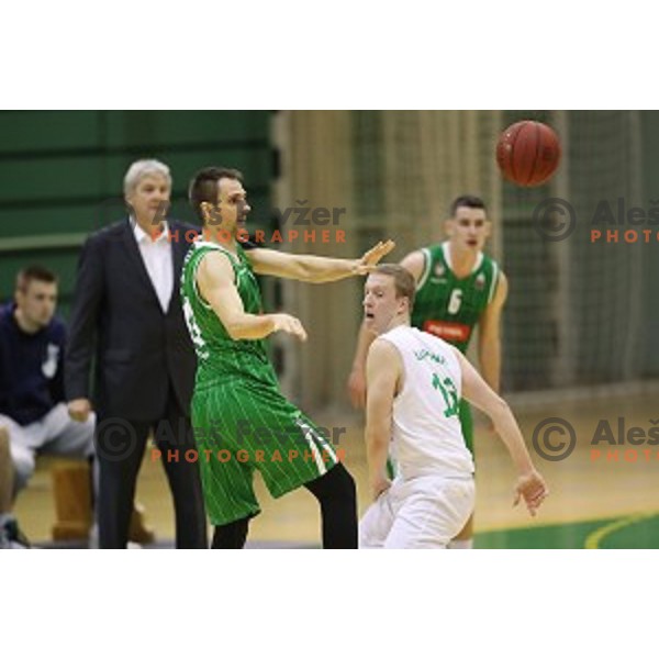 action during Nova KBM league basketball match between Zlatorog Lasko and Petrol Olimpija in Tri Lilije Hall, Lasko, Slovenia on October 27 ,2017