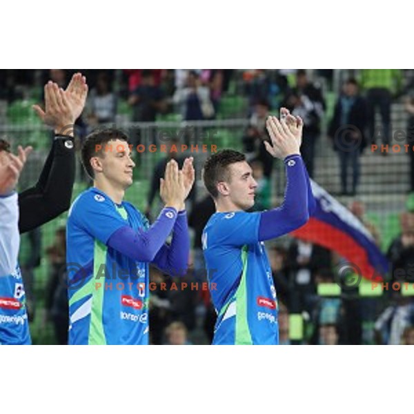 action during friendly handball match between Slovenia and Croatia in Stozice, Ljubljana, Slovenia on October 26, 2017