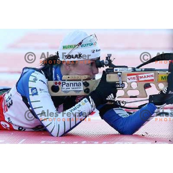 Diana Grudicek Ravnikar (SLO) at E.on Ruhrgas IBU World Cup biathlon race on 15 km 13.12.2007, Pokljuka, Slovenia. Photo by Ales Fevzer 