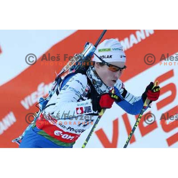 Andreja Mali (SLO) at E.on Ruhrgas IBU World Cup biathlon race on 15 km 13.12.2007, Pokljuka, Slovenia. Photo by Ales Fevzer 