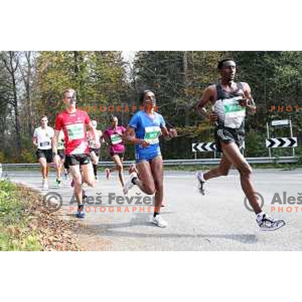 Wote (KEN), winner of Ljubljana Marathon in Women\'s category on October 29, 2017