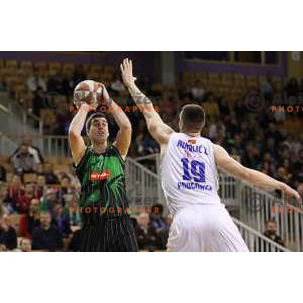 Drazen Bubnic of Petrol Olimpija in action during ABA league basketball match between Petrol Olimpija and Buducnost Voli in Tivoli Hall, Ljubljana on October 29, 2017