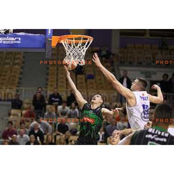 Jan Span of Petrol Olimpija in action during ABA league basketball match between Petrol Olimpija and Buducnost Voli in Tivoli Hall, Ljubljana on October 29, 2017