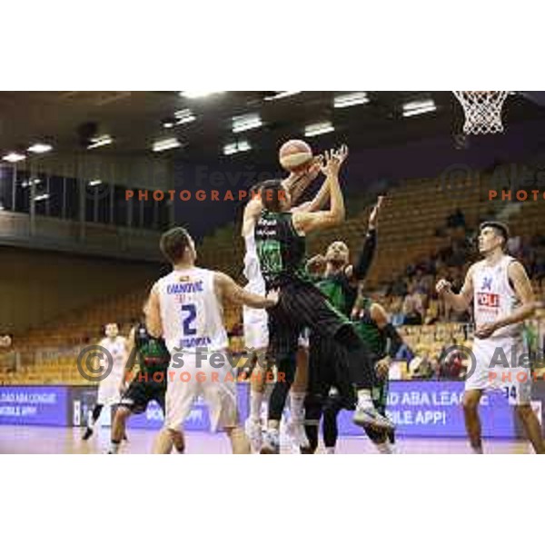 Domen Lorbek of Petrol Olimpija in action during ABA league basketball match between Petrol Olimpija and Buducnost Voli in Tivoli Hall, Ljubljana on October 29, 2017
