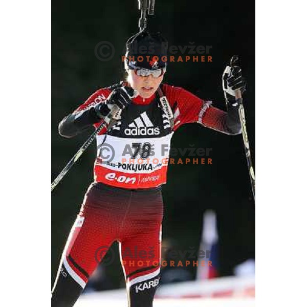 Sandra Keith (CAN) at E.on Ruhrgas IBU World Cup biathlon race on 15 km 13.12.2007, Pokljuka, Slovenia. Photo by Ales Fevzer 