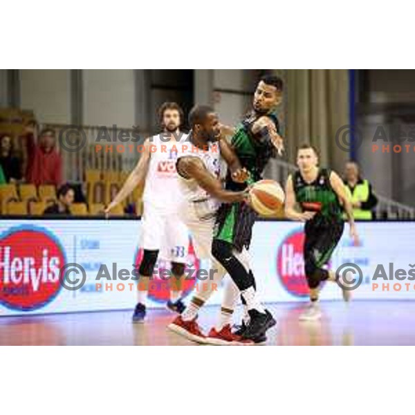 Devin Oliver of Petrol Olimpija in action during ABA league basketball match between Petrol Olimpija and Buducnost Voli in Tivoli Hall, Ljubljana on October 29, 2017