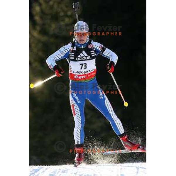 Andreja Mali (SLO) at E.on Ruhrgas IBU World Cup biathlon race on 15 km 13.12.2007, Pokljuka, Slovenia. Photo by Ales Fevzer 