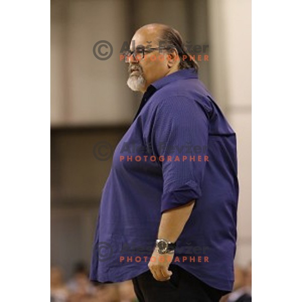 Aleksandar Dzikic, head coach of Buducnost Voli during ABA league basketball match between Petrol Olimpija and Buducnost Voli in Tivoli Hall, Ljubljana on October 29, 2017