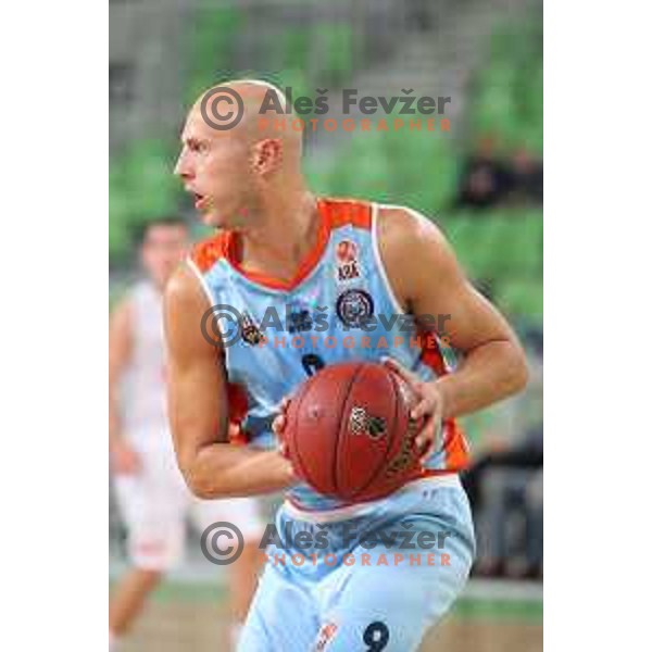 of Petrol Olimpija in action during Nova KBM league basketball match between Petrol Olimpija and Sixt Primorska in SRC Stozice, Ljubljana on November 2, 2017