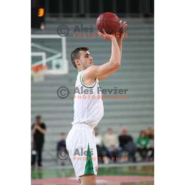 of Petrol Olimpija in action during Nova KBM league basketball match between Petrol Olimpija and Sixt Primorska in SRC Stozice, Ljubljana on November 2, 2017