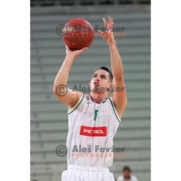of Petrol Olimpija in action during Nova KBM league basketball match between Petrol Olimpija and Sixt Primorska in SRC Stozice, Ljubljana on November 2, 2017