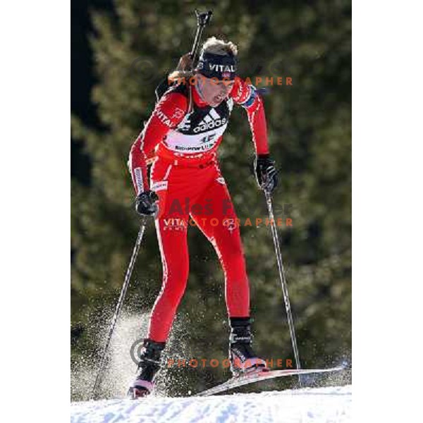 Gunn Margit Andreassen (NOR) at E.on Ruhrgas IBU World Cup biathlon race on 15 km 13.12.2007, Pokljuka, Slovenia. Photo by Ales Fevzer 