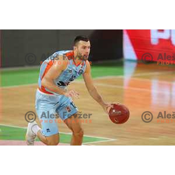of Petrol Olimpija in action during Nova KBM league basketball match between Petrol Olimpija and Sixt Primorska in SRC Stozice, Ljubljana on November 2, 2017