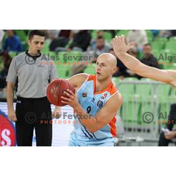 of Petrol Olimpija in action during Nova KBM league basketball match between Petrol Olimpija and Sixt Primorska in SRC Stozice, Ljubljana on November 2, 2017