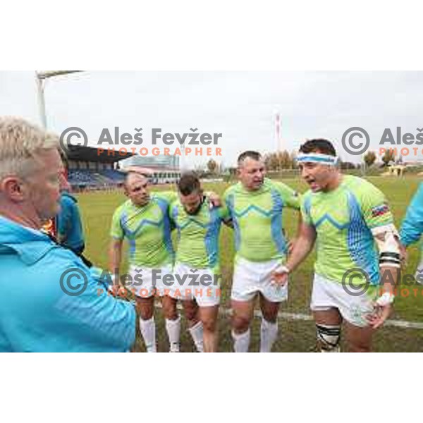 action during rugby match between Slovenia and Slovakia at ZAK Stadium, Ljubljana on November 4, 2017