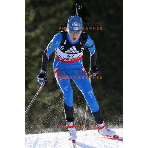 Kaisa Makarainen (FIN) at E.on Ruhrgas IBU World Cup biathlon race on 15 km 13.12.2007, Pokljuka, Slovenia. Photo by Ales Fevzer 